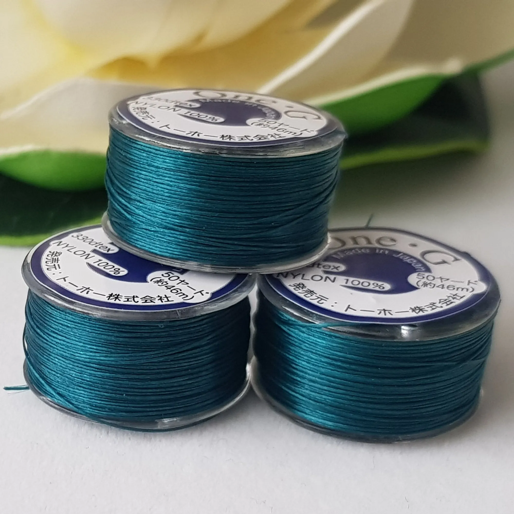 One-G Deep Green Beading Thread (50 Yards) Toho | PT-50-22 | Jewellery Making Supply