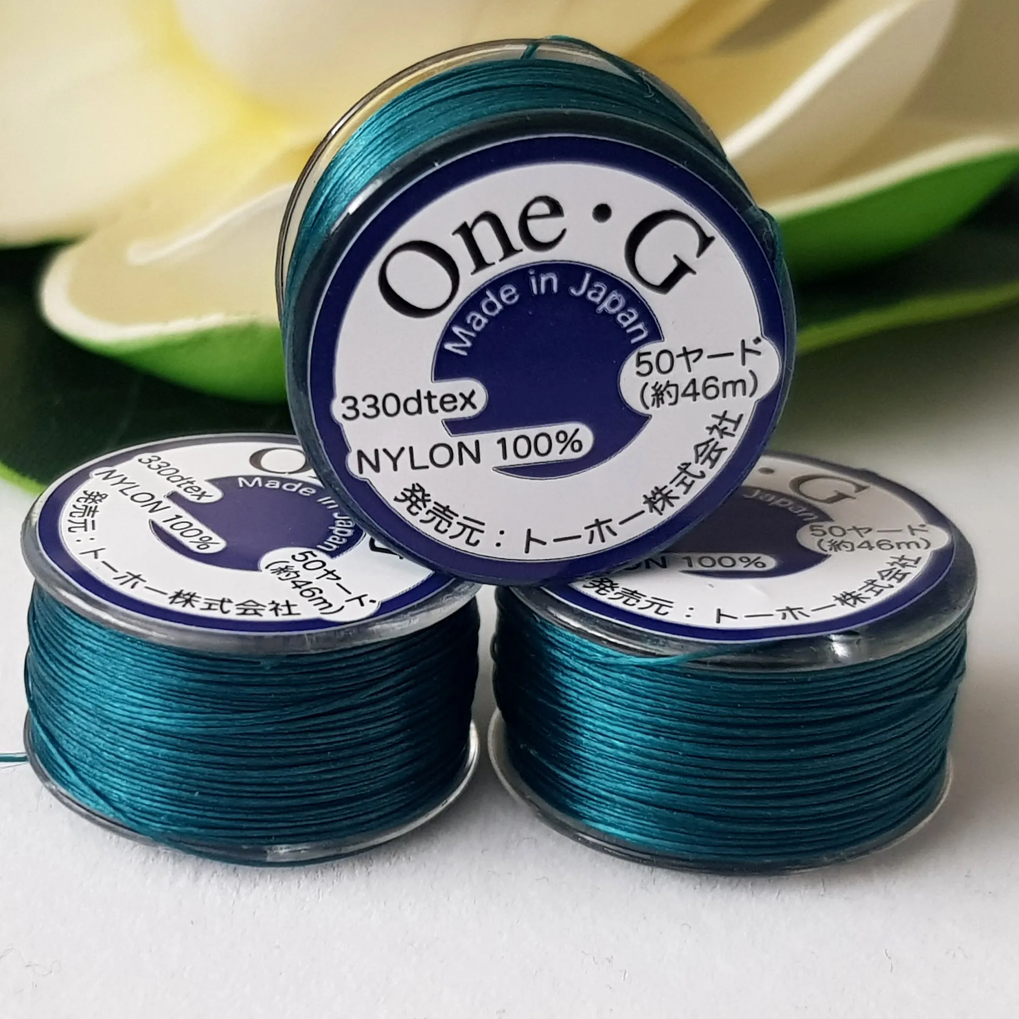 One-G Deep Green Beading Thread (50 Yards) Toho | PT-50-22 | Jewellery Making Supply