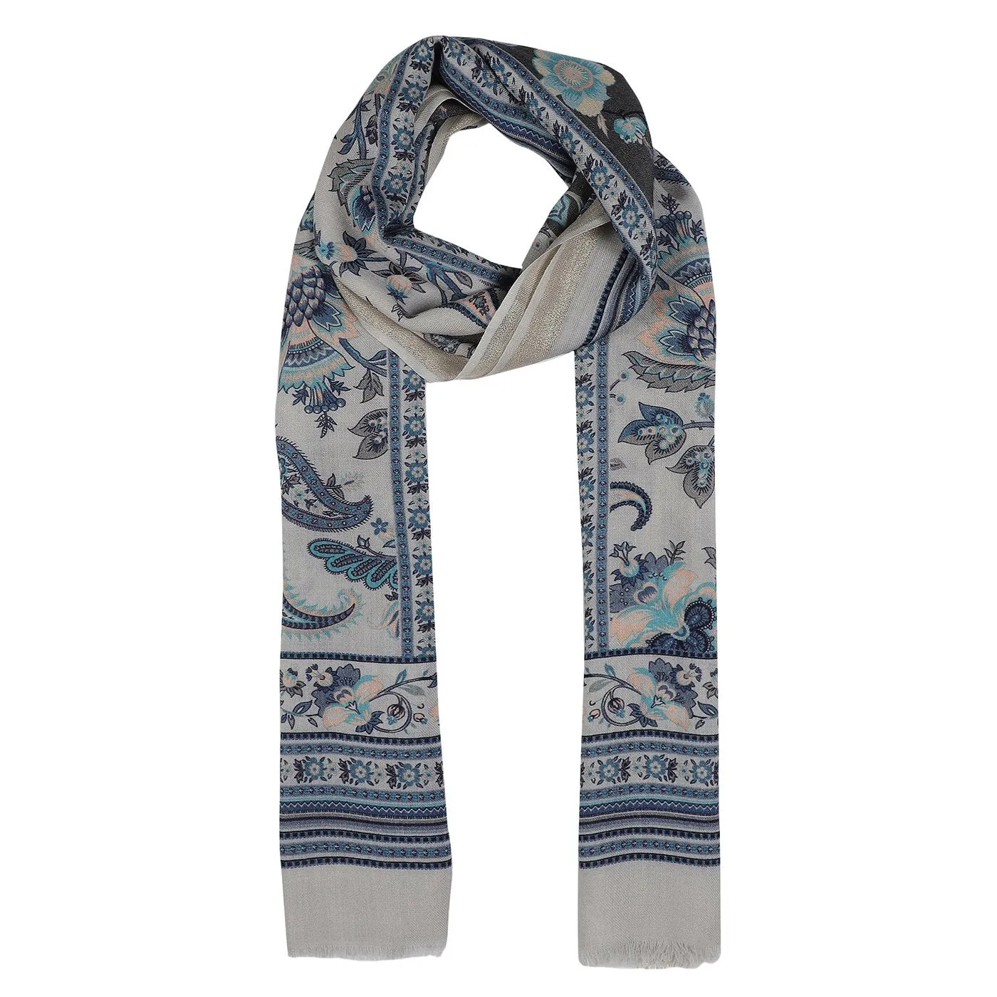 Paisley Garden Printed Woolen Stole