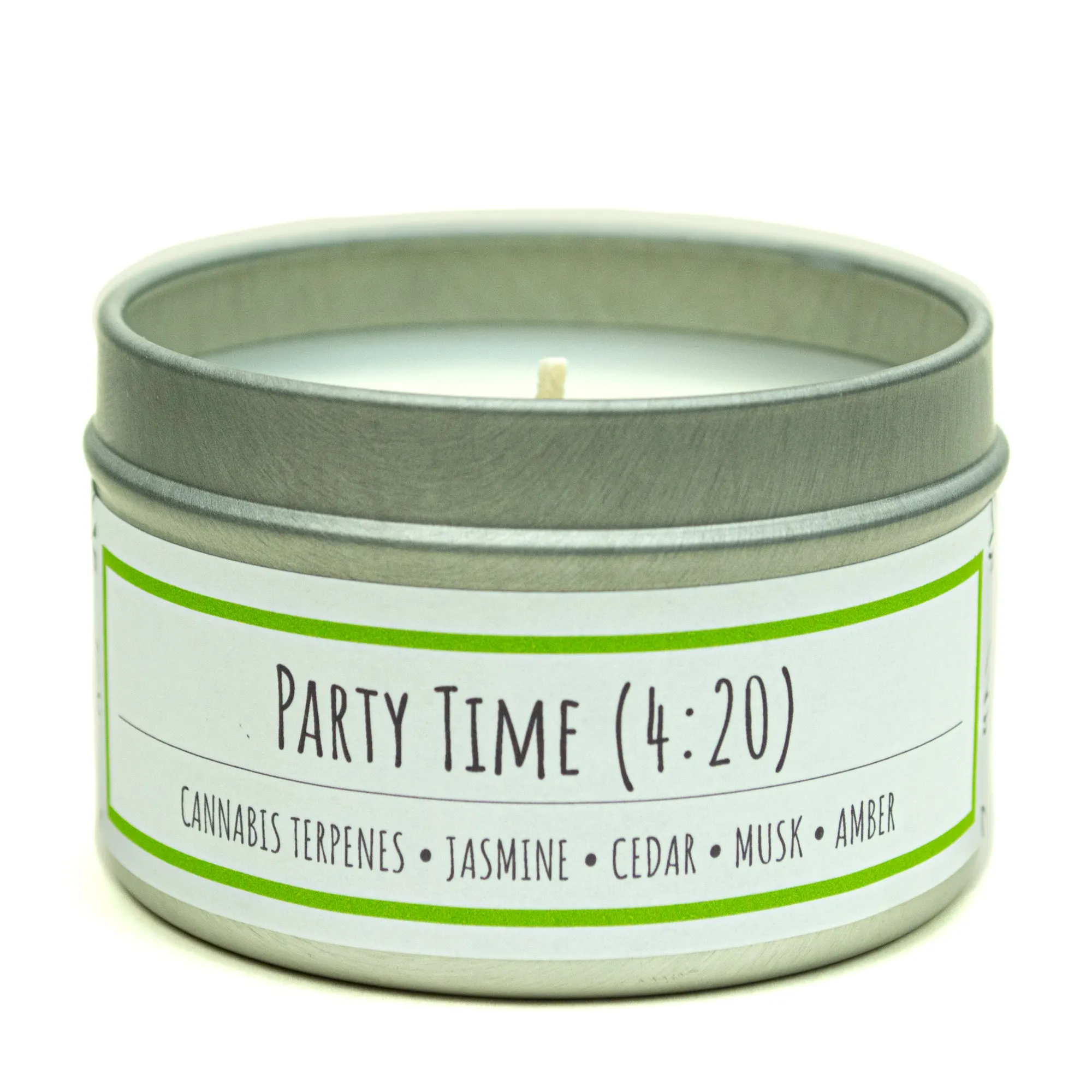 Party Time (4:20) scented 3 oz. soy candle in travel tin - FKA Cannabis Flower