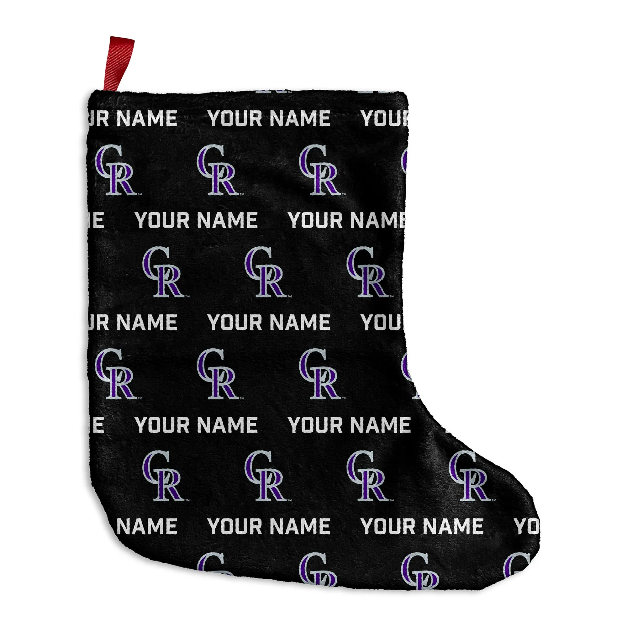 Personalized Colorado Rockies Pattern Christmas Stocking - 9"x16"