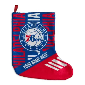 Personalized Philadelphia 76ers Echo Christmas Stocking - 9"x16"