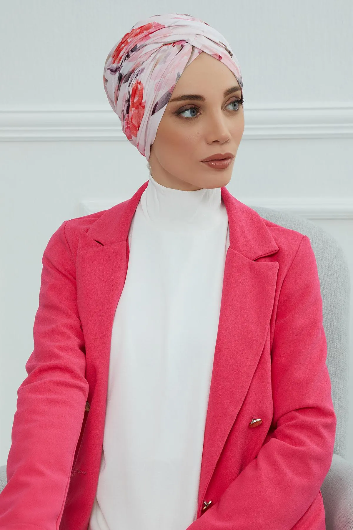 Printed Instant Turban for Women, 95% Cotton Pre-Tied Head Wrap, Lightweight Head Scarf Bonnet Cap with Beautiful Pattern Options,B-9YD