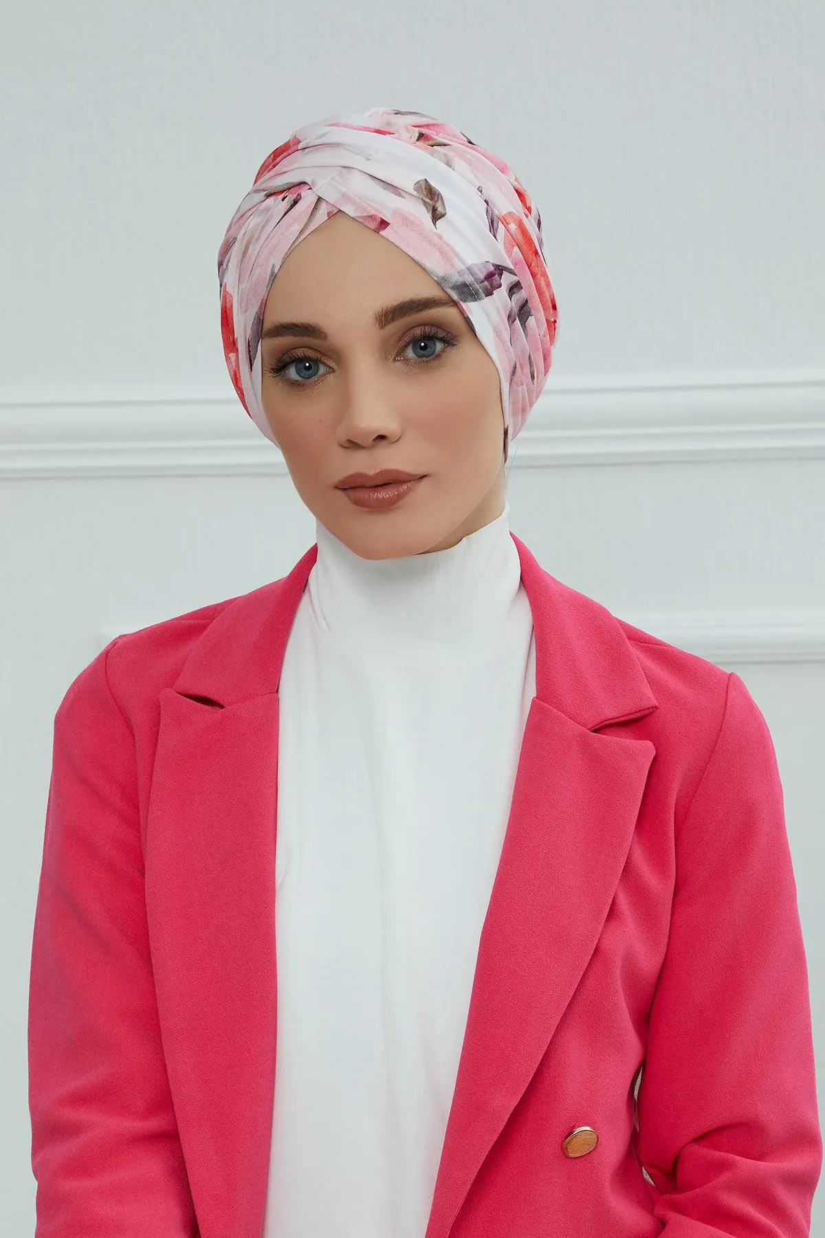 Printed Instant Turban for Women, 95% Cotton Pre-Tied Head Wrap, Lightweight Head Scarf Bonnet Cap with Beautiful Pattern Options,B-9YD