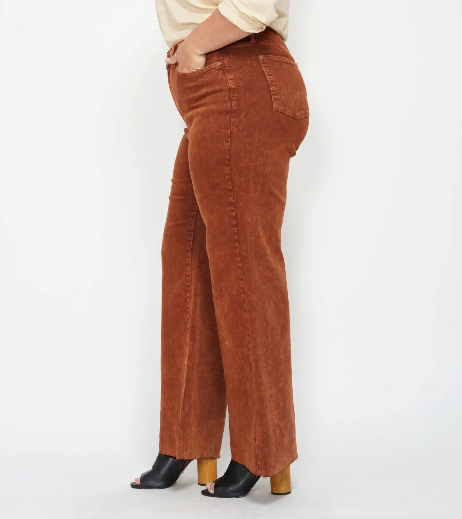 Pumpkin Spice Retro Wide Leg Jeans