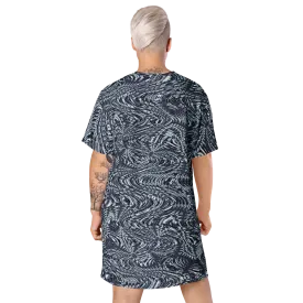 Recursia Alchemical Vision I Vision T-Shirt Dress In Blue