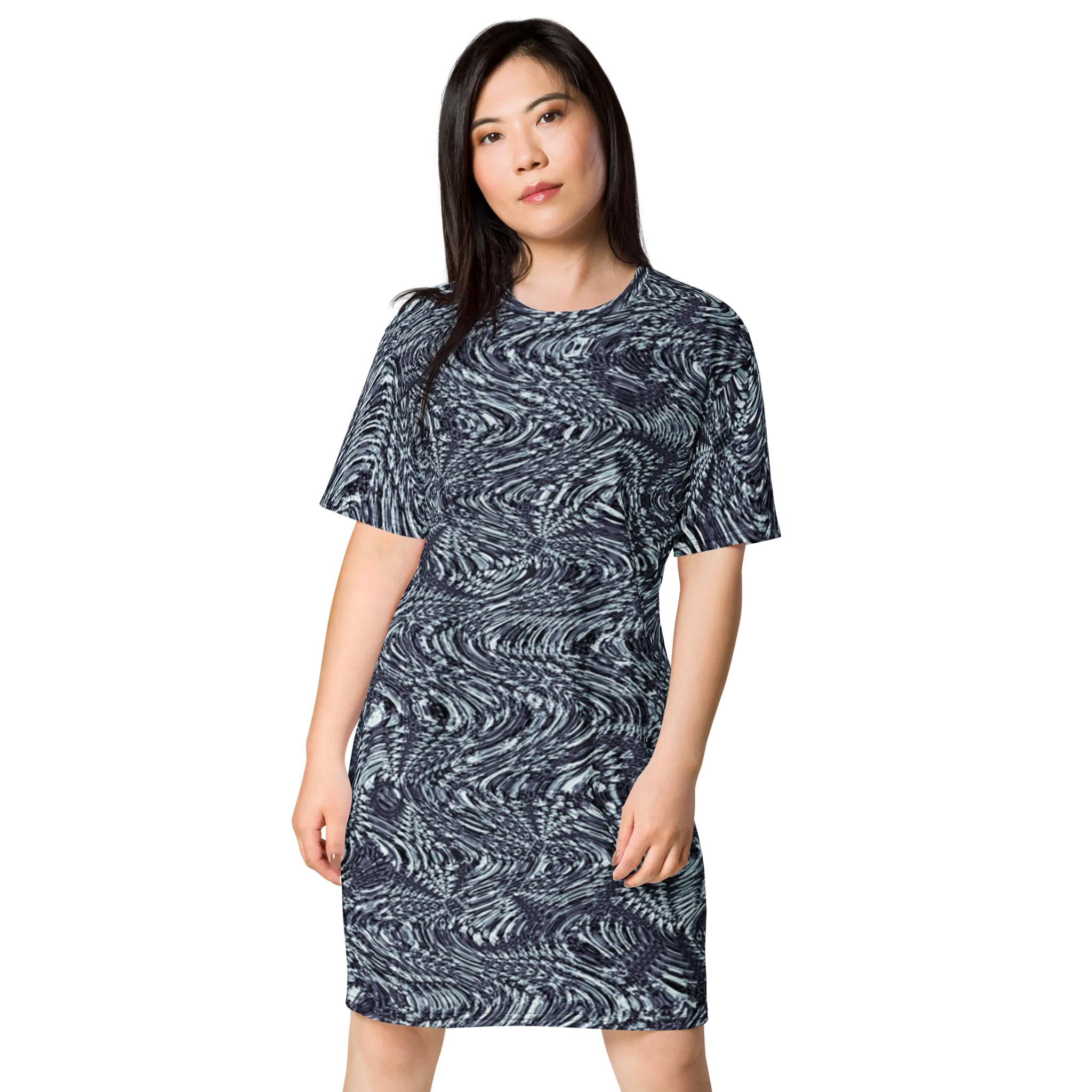 Recursia Alchemical Vision I Vision T-Shirt Dress In Blue