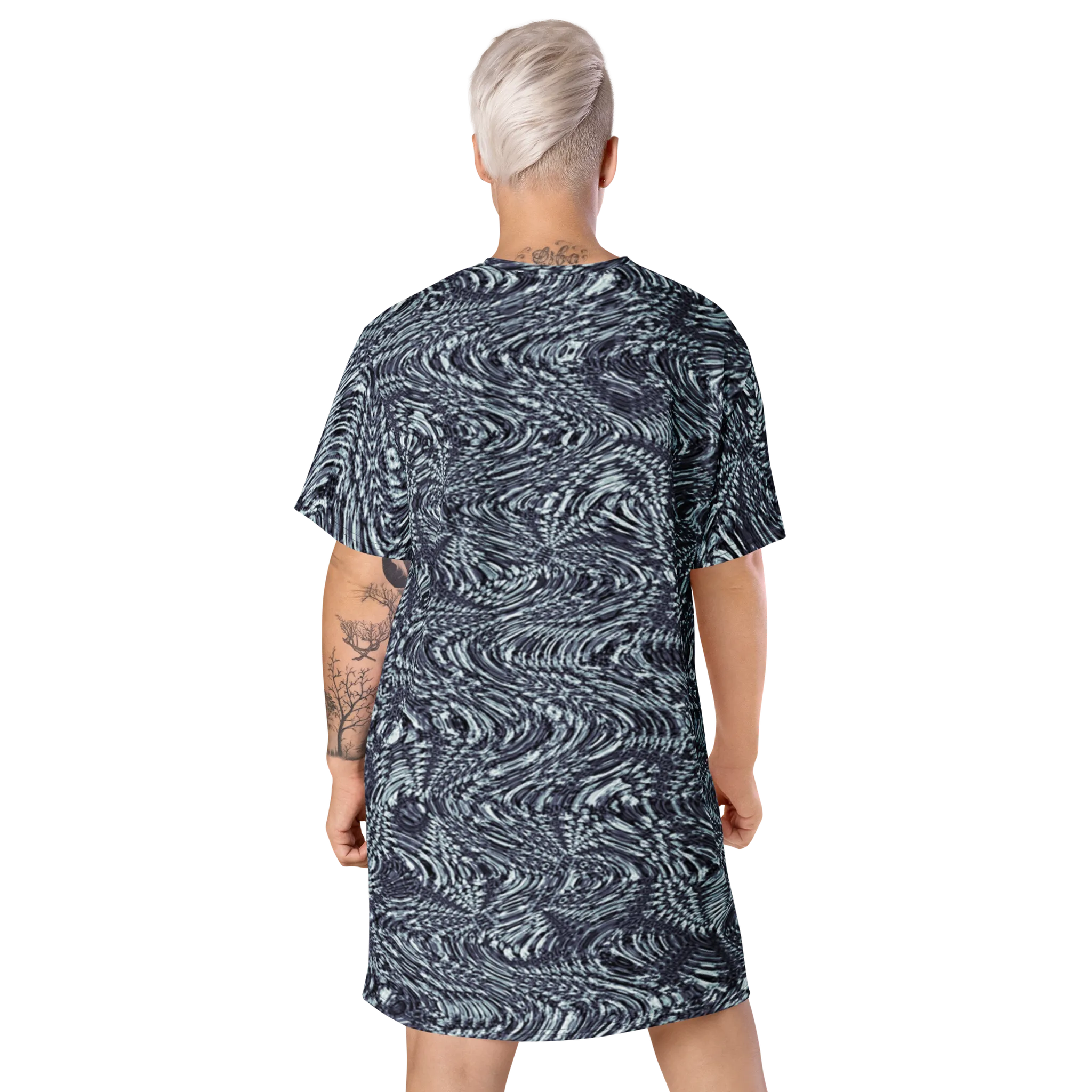 Recursia Alchemical Vision I Vision T-Shirt Dress In Blue