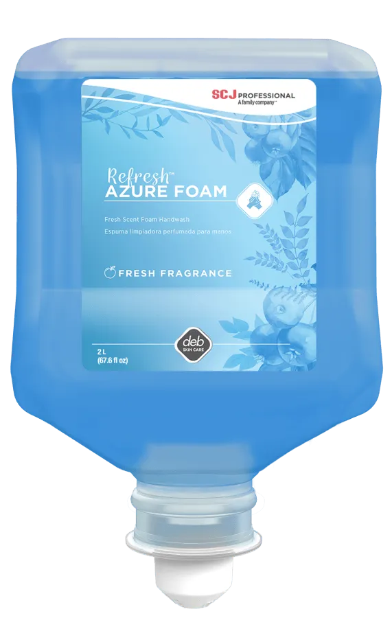 Refresh Azure Luxury Foam Soap 1 Liter Refill, Pack of 6