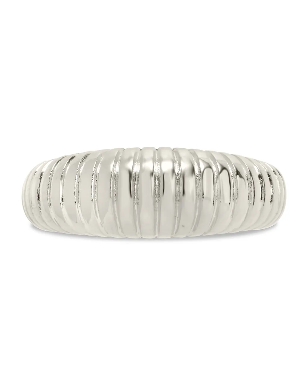 Ribbed Open Bombe Ring