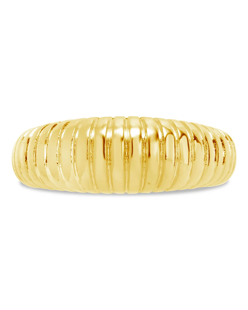 Ribbed Open Bombe Ring