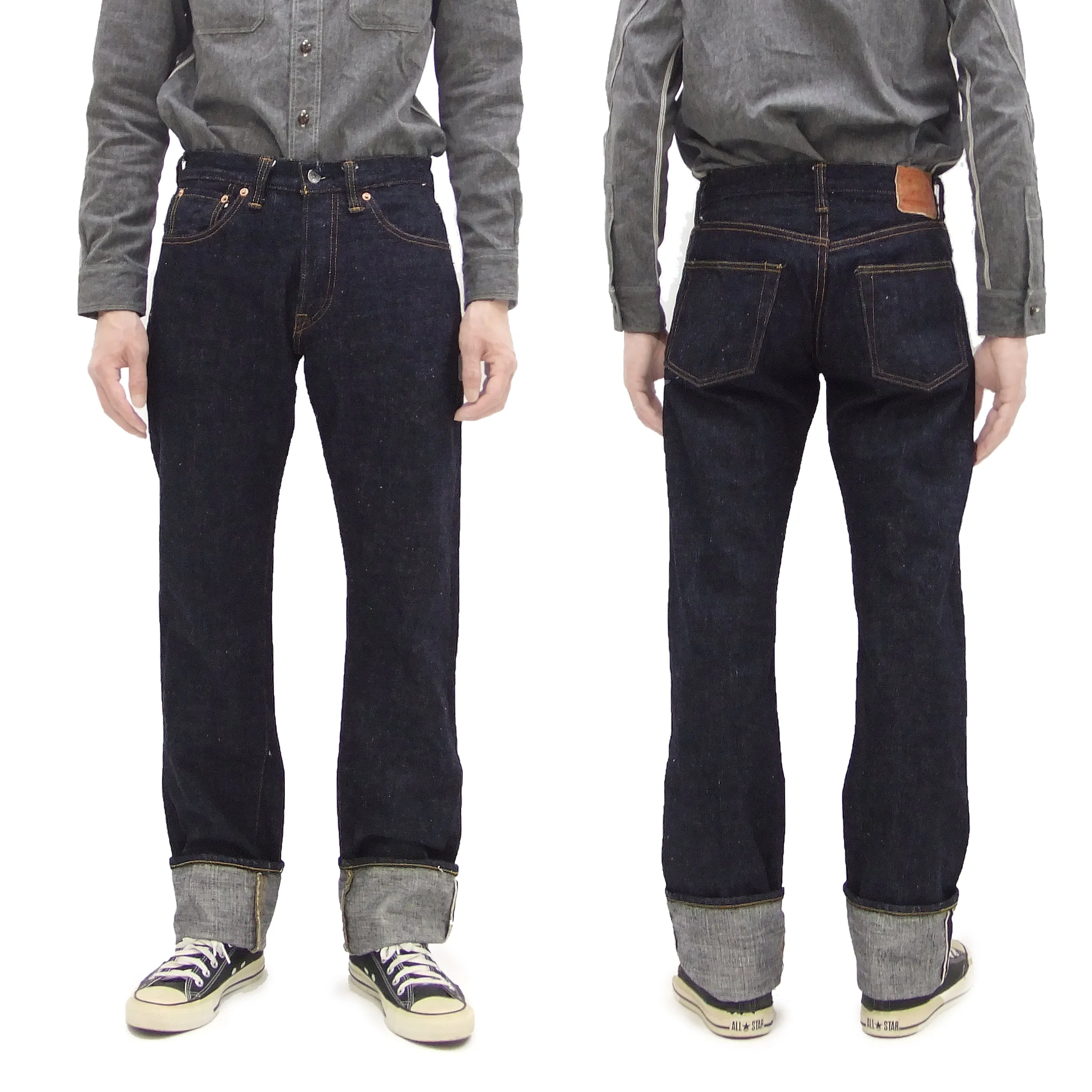 Samurai Jeans S5000VXII Men's Straight-Leg with Slightly Slim-Fit 17oz. Japanese Denim Pants One-Washed