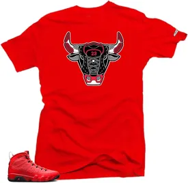 Shirt To Match Jordan 9 Chile Red Shoes - Bull 9 Sneaker Match Shirts