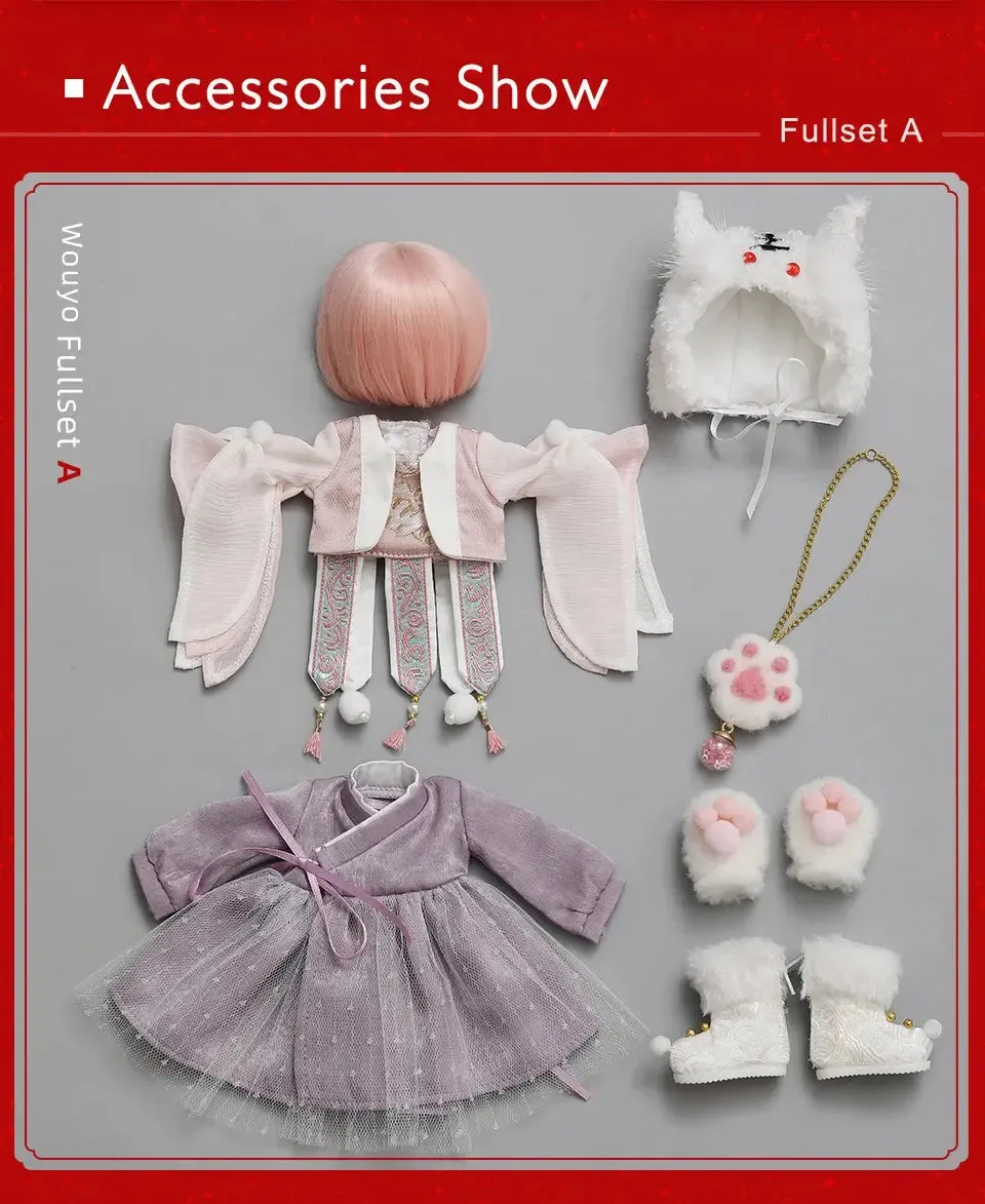 Shuga Fairy 1/6 BJD Doll Wouyo | Resin Dolls Full Set | Ball Jointed Doll with Elf Ears | Toys Surprise Gift for Children | Anime Figure