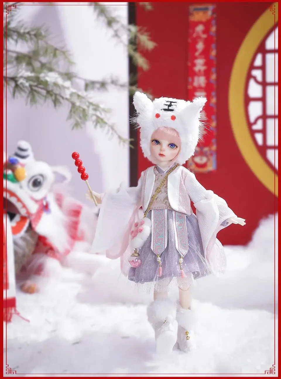 Shuga Fairy 1/6 BJD Doll Wouyo | Resin Dolls Full Set | Ball Jointed Doll with Elf Ears | Toys Surprise Gift for Children | Anime Figure