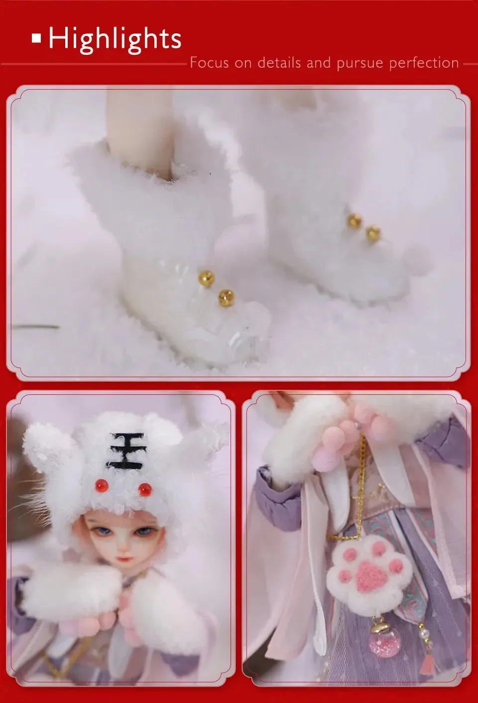 Shuga Fairy 1/6 BJD Doll Wouyo | Resin Dolls Full Set | Ball Jointed Doll with Elf Ears | Toys Surprise Gift for Children | Anime Figure