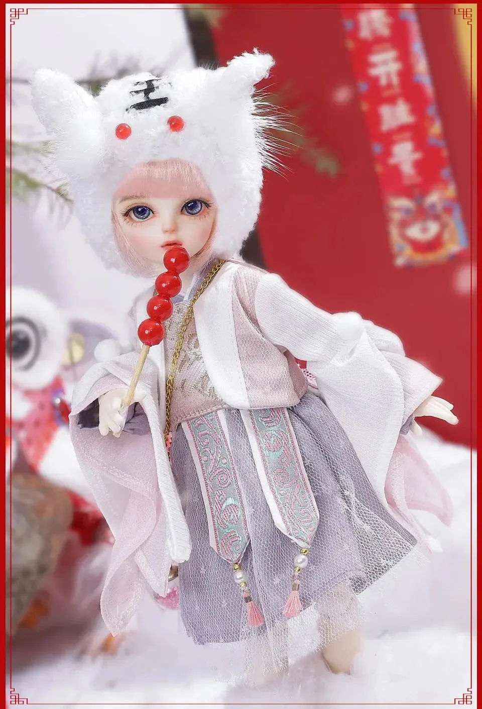 Shuga Fairy 1/6 BJD Doll Wouyo | Resin Dolls Full Set | Ball Jointed Doll with Elf Ears | Toys Surprise Gift for Children | Anime Figure