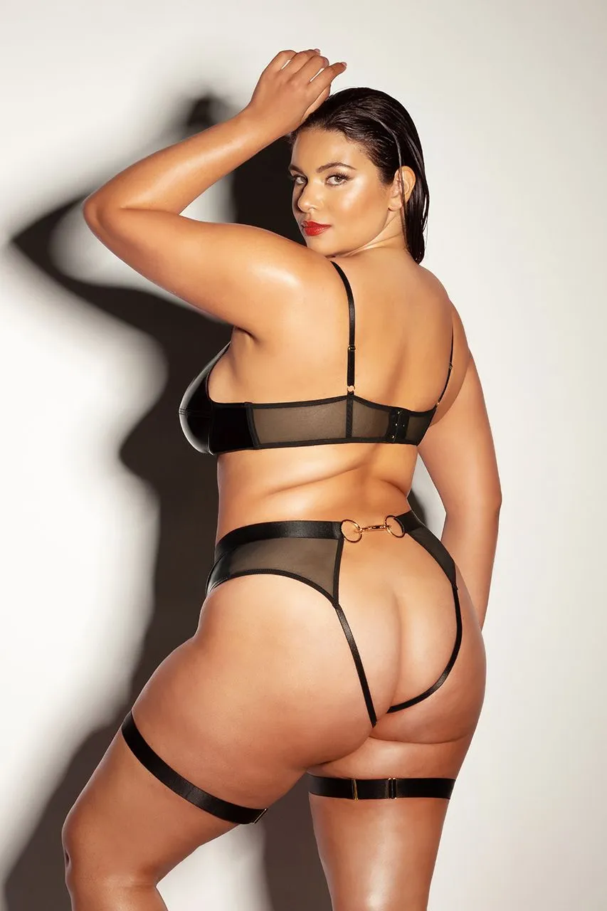 Spoil Yourself With Me! Plus Size Wet Look Teddy