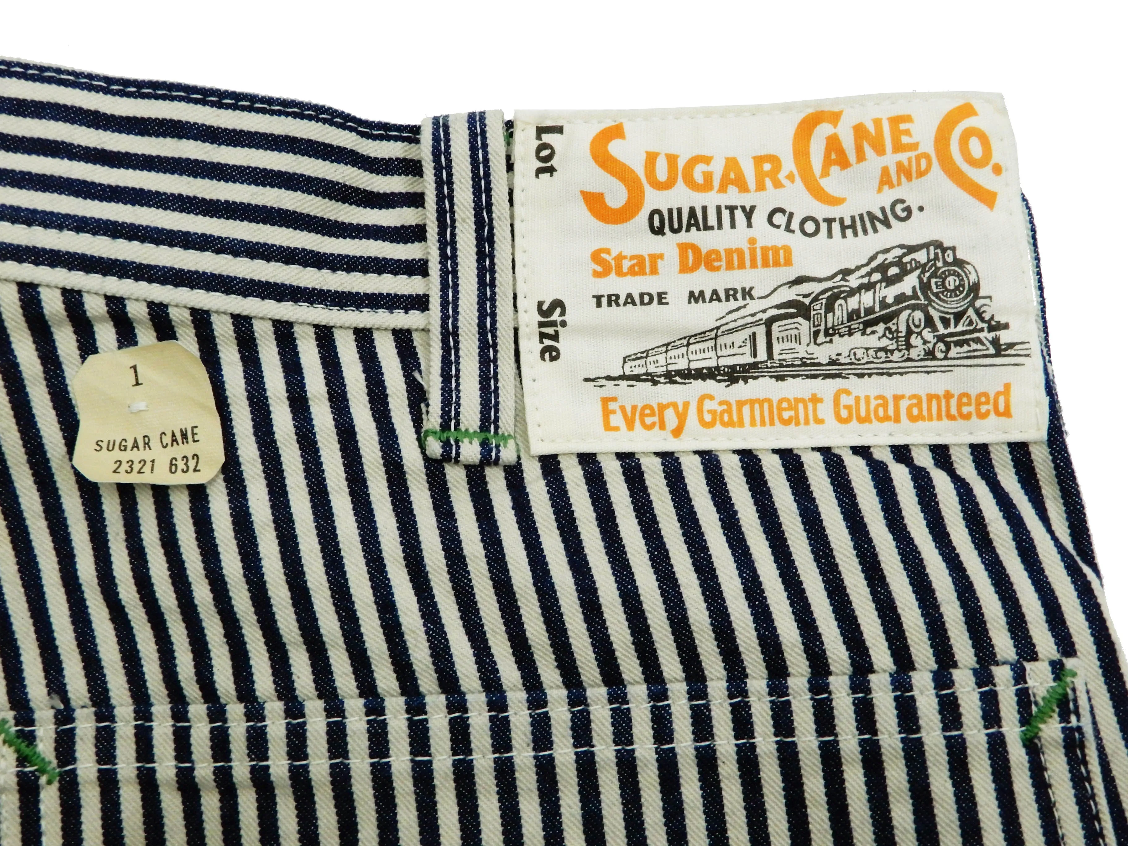 Sugar Cane Shorts Men's Casual Stylish 11 Oz. Hickory Stripe Painters Shorts SC51842