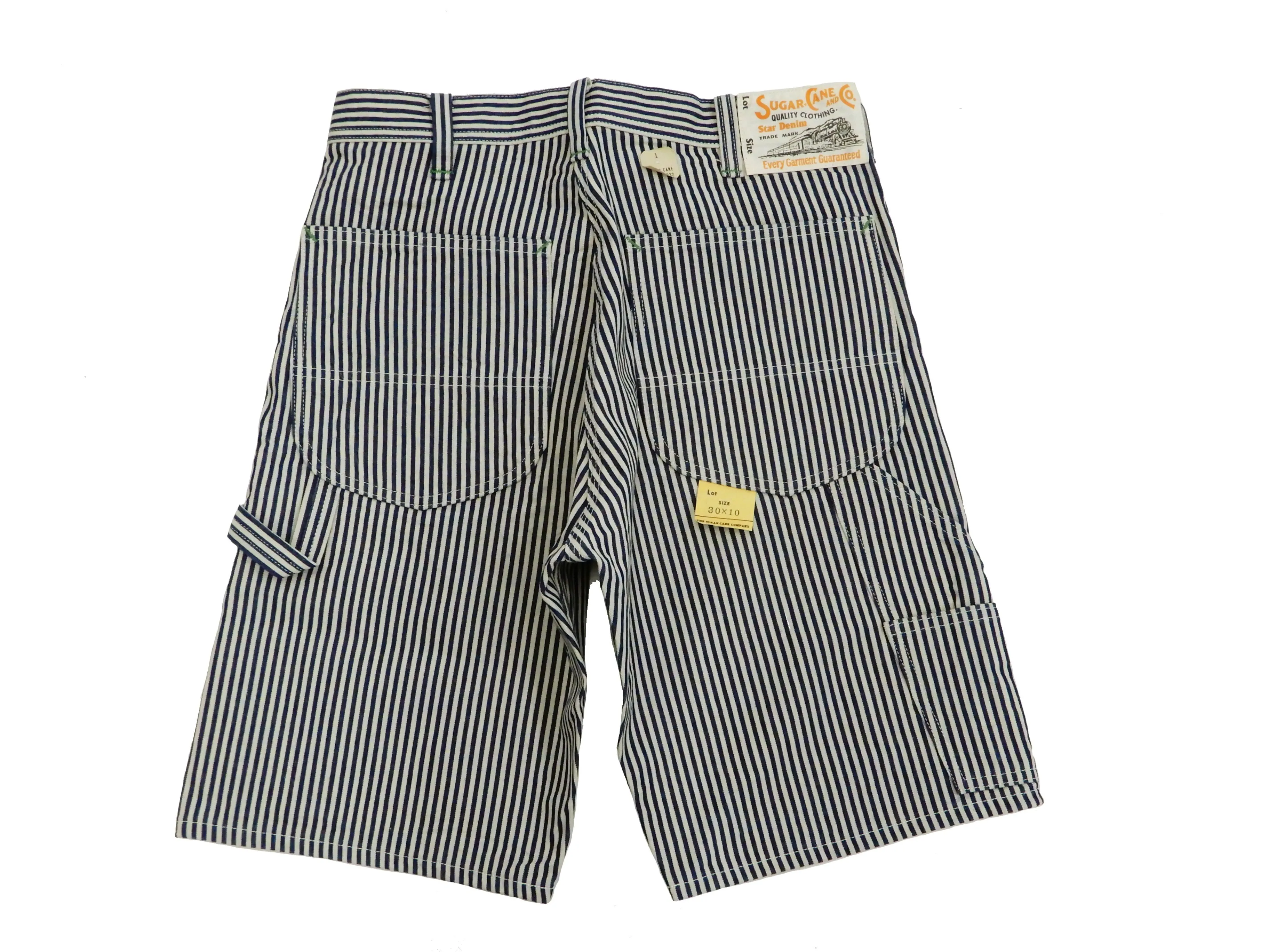 Sugar Cane Shorts Men's Casual Stylish 11 Oz. Hickory Stripe Painters Shorts SC51842