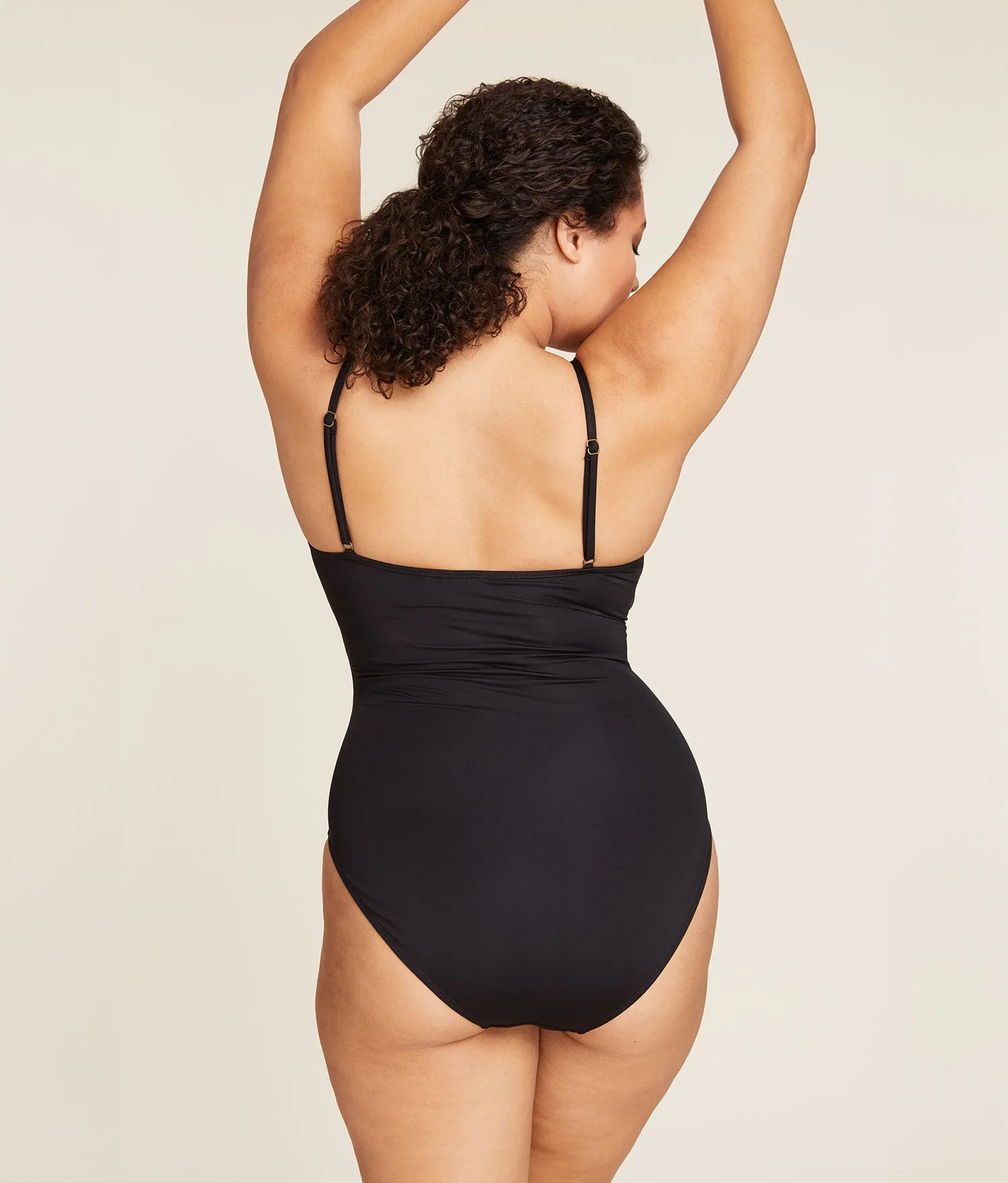 The Amalfi One Piece - Flat - Black - Classic - Full Coverage