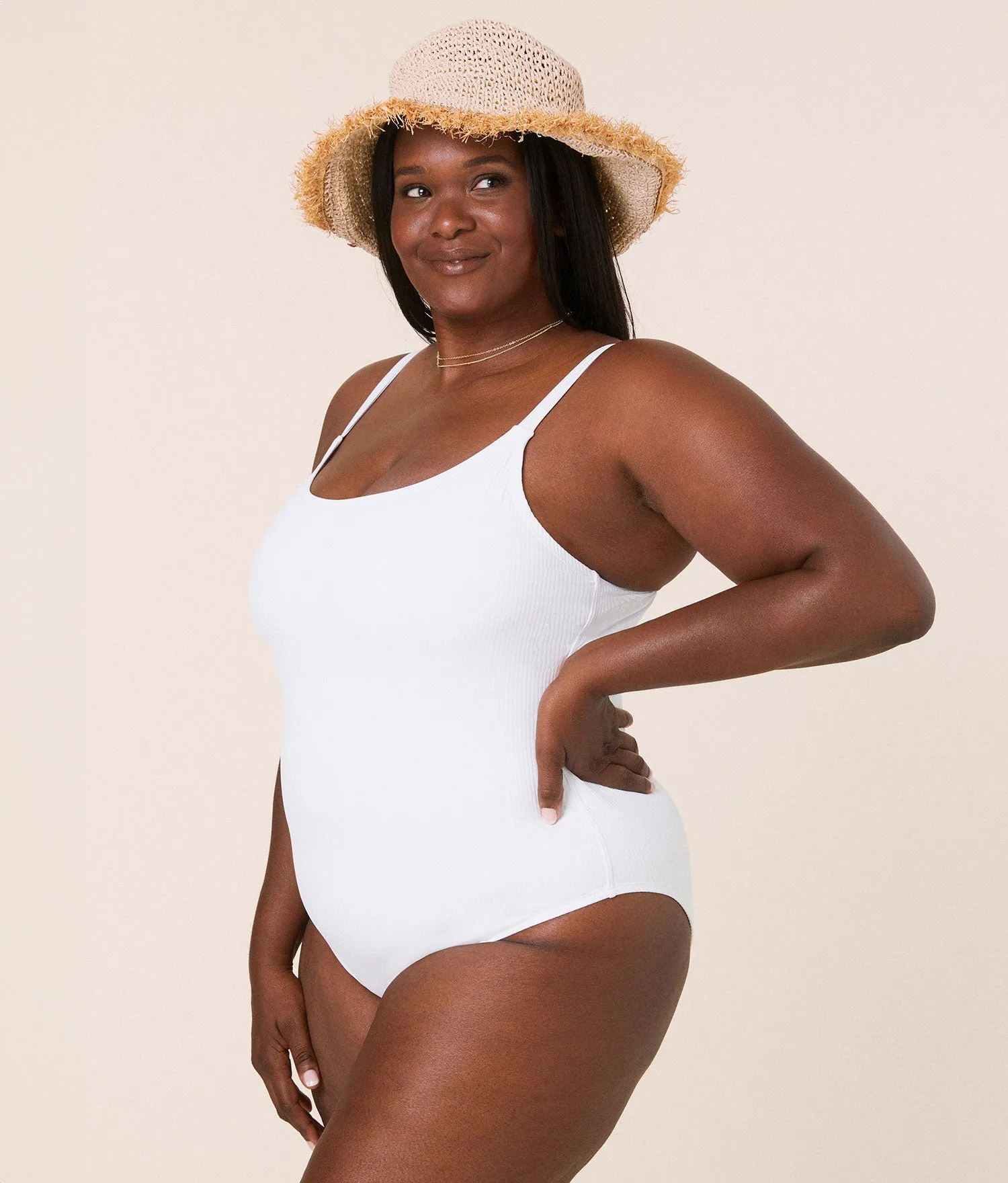 The Amalfi One Piece - Ribbed - White - Classic