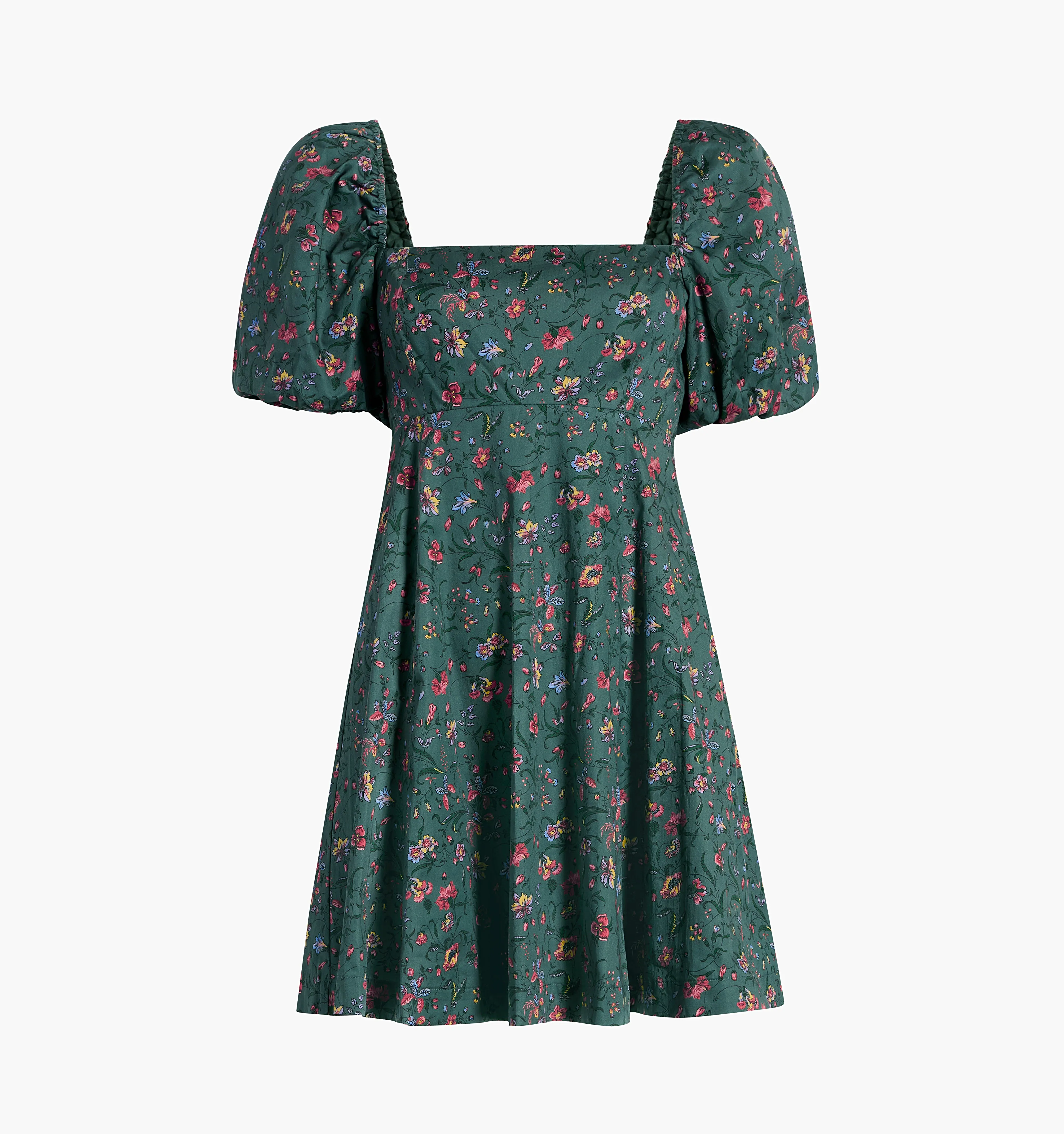 The Matilda Mini Dress - Bottle Green Fleur Chintz