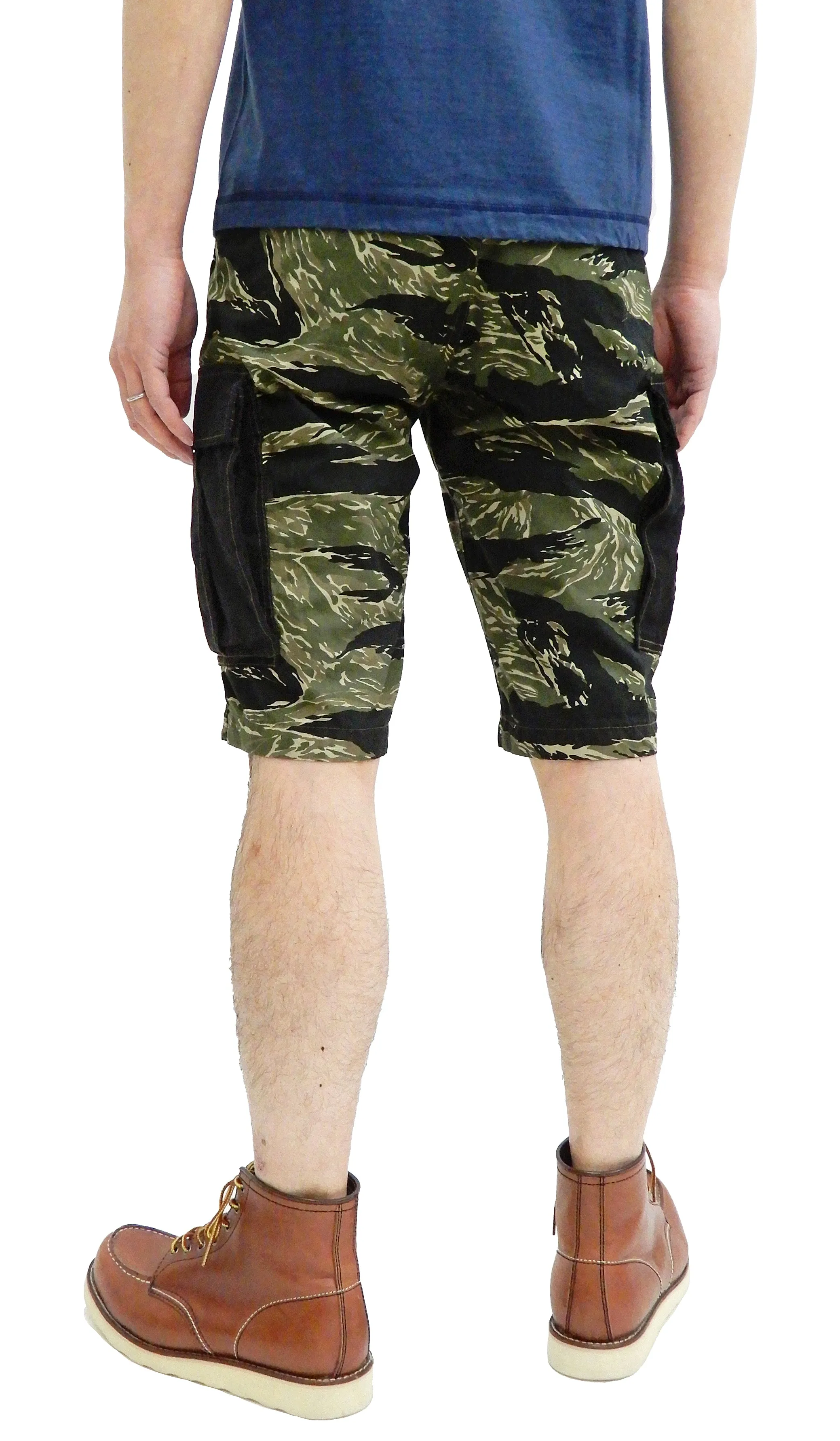 TOYS McCOY Men's Military Cargo Shorts Tiger Stripe Camouflage Pattern TMP1902