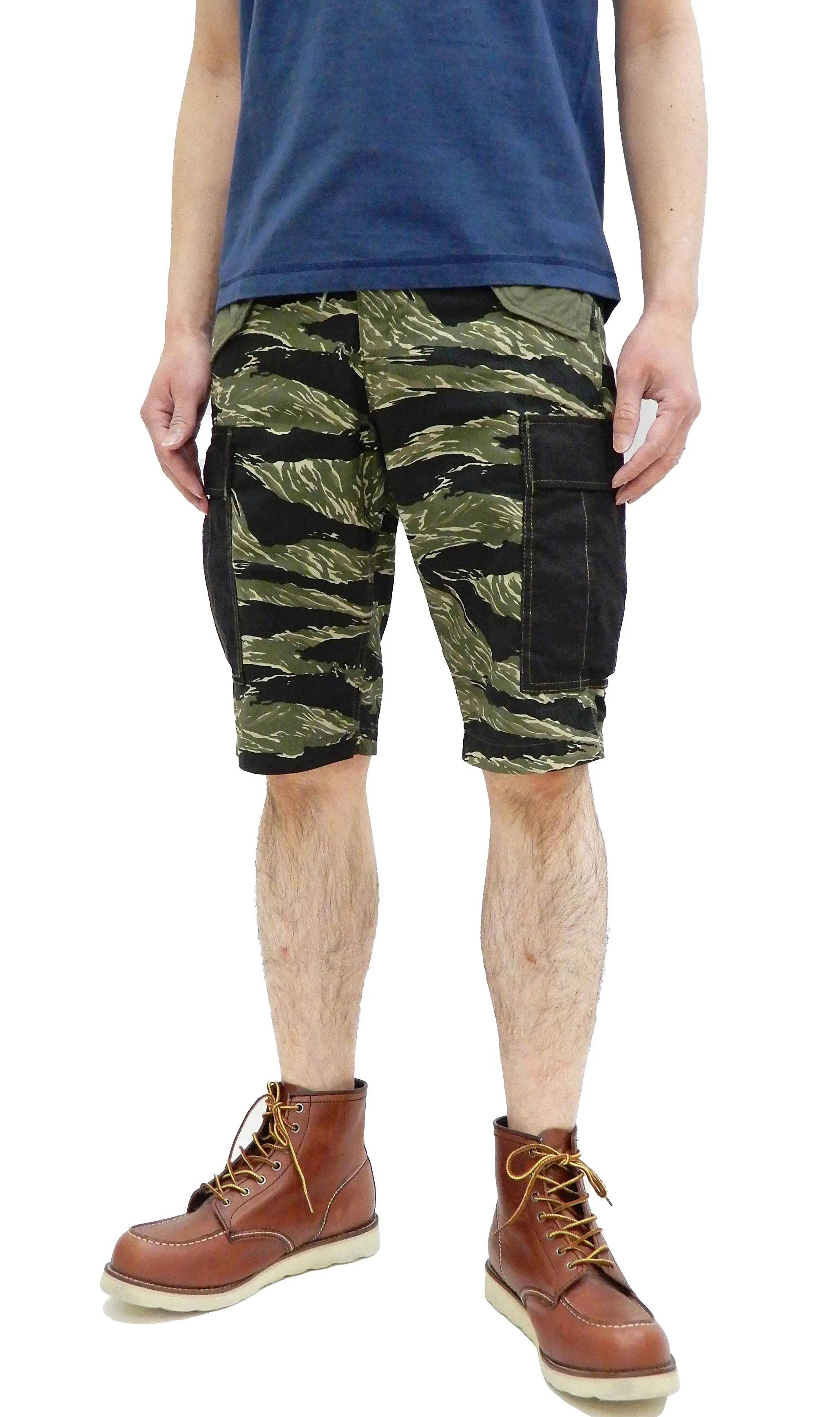 TOYS McCOY Men's Military Cargo Shorts Tiger Stripe Camouflage Pattern TMP1902