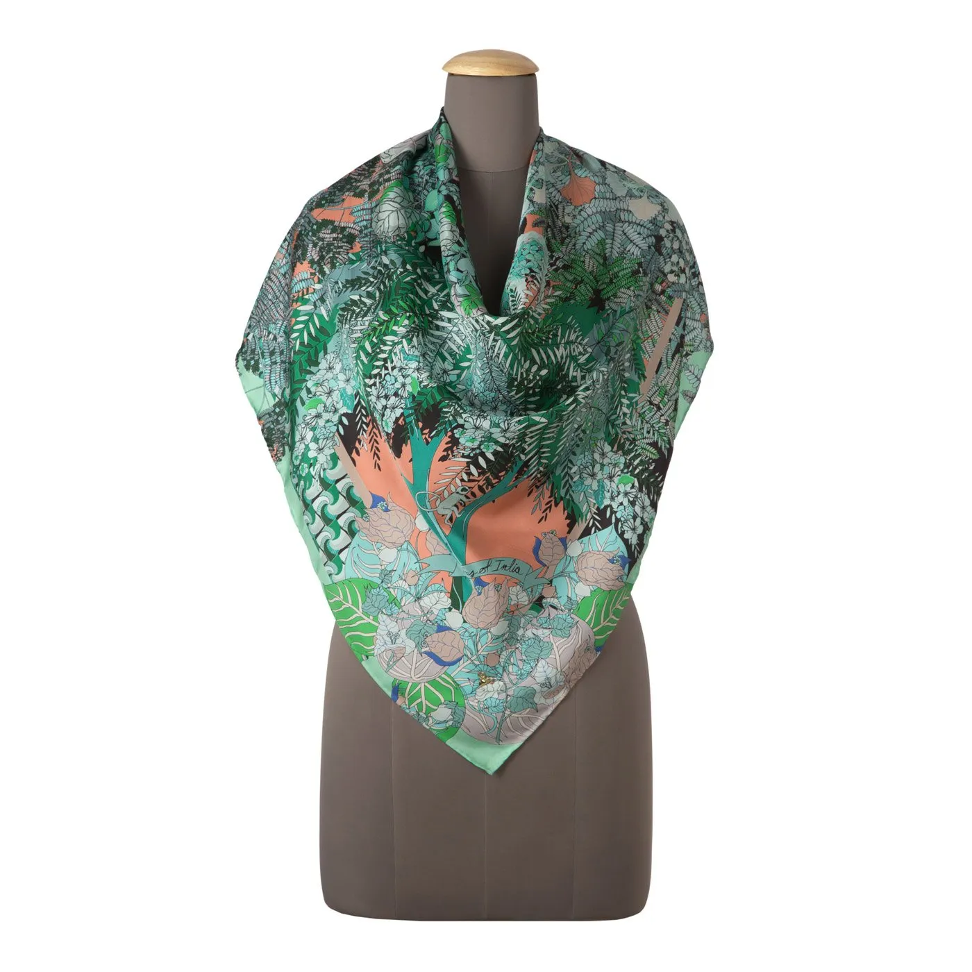 Trees Of India Silk Square Scarf