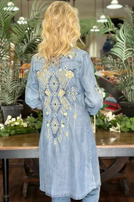 Women's Denim Western  Embroidery Shirtdress by Stetson